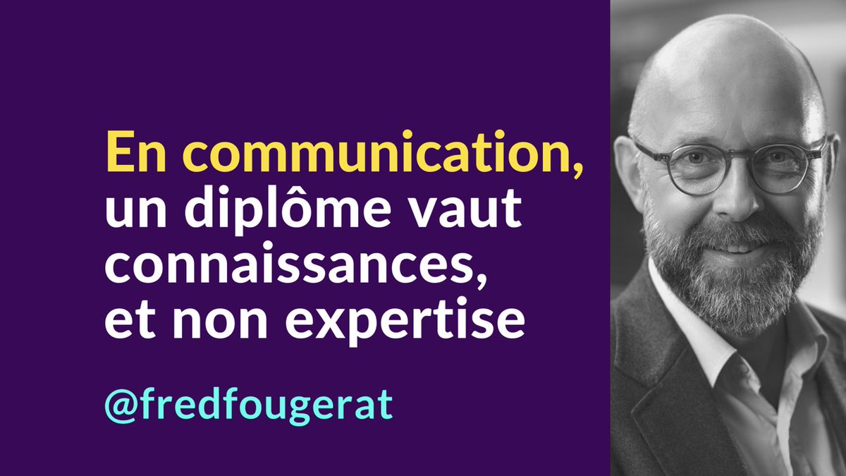 fredfougerat's tweet photo. En #communication, comme dans toute profession, le diplôme marque le début d’une carrière que l’expérience sculptera. Quant à l’expertise, c’est à nos pairs de nous la reconnaître, et non à chacun de l’autoproclamer.

#LaComEstUnMétier https://t.co/pM7vjkJ9er