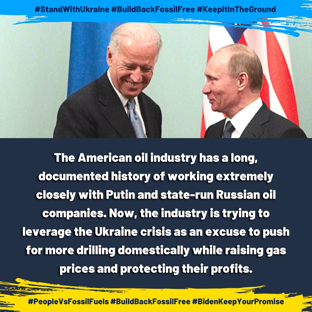 IENearth's tweet photo. 📢@POTUS We cannot let Big Oil leverage war to increase profits and raise gas prices for working people. We need to use this moment to transition off fossil fuels for good. You can use your executive power to jump start our renewable energy future. #PeoplevsFossilFuels https://t.co/1Lz8oREaaR