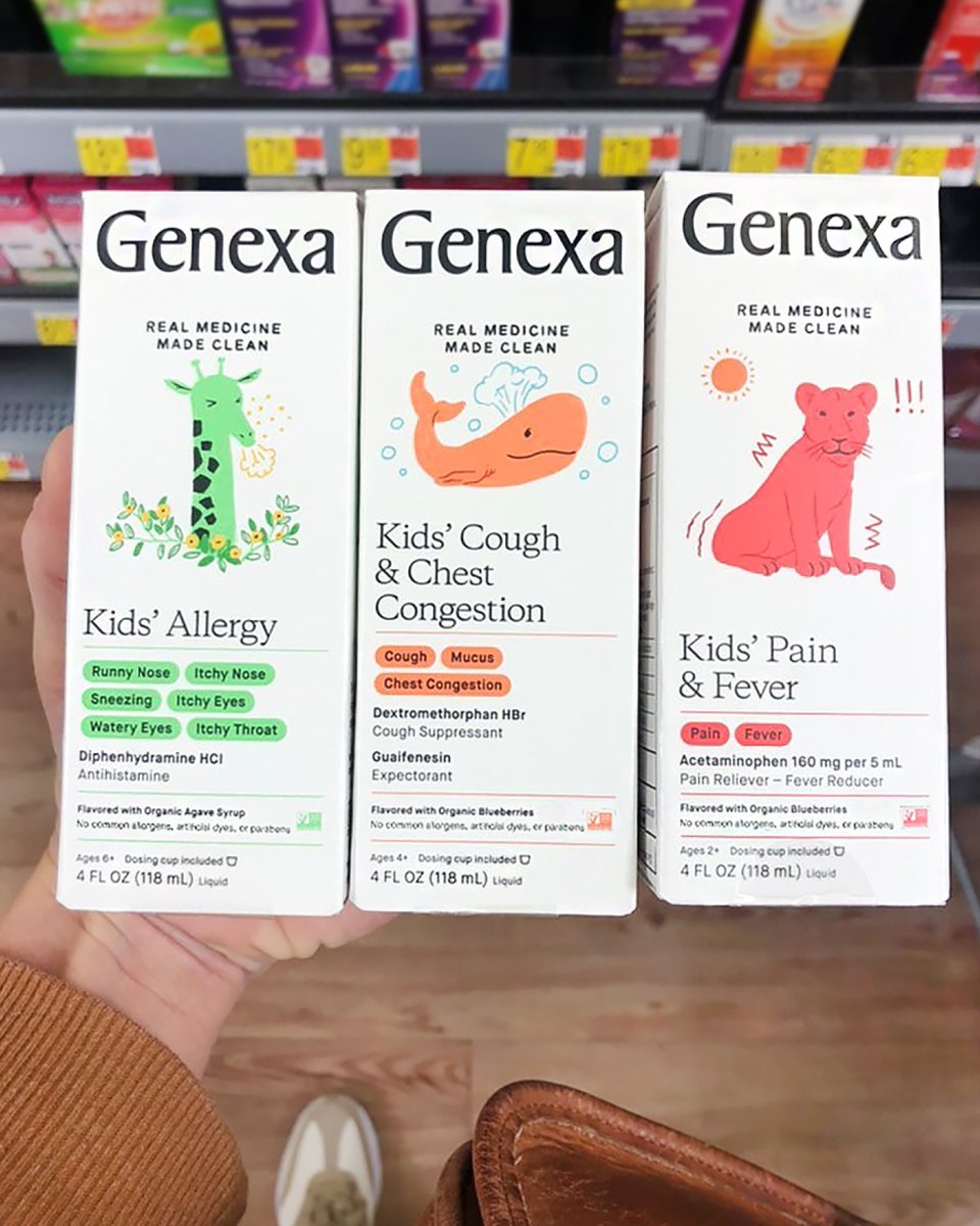 Allergies? 🤧 Cough &amp; chest congestion? 🤒 Pain &amp; fever? We've got your children covered. Look for us in the children's medicine aisle at <a href="/Walmart/">Walmart</a> Supercenters and stock your medicine cabinet like @intentionally_amber