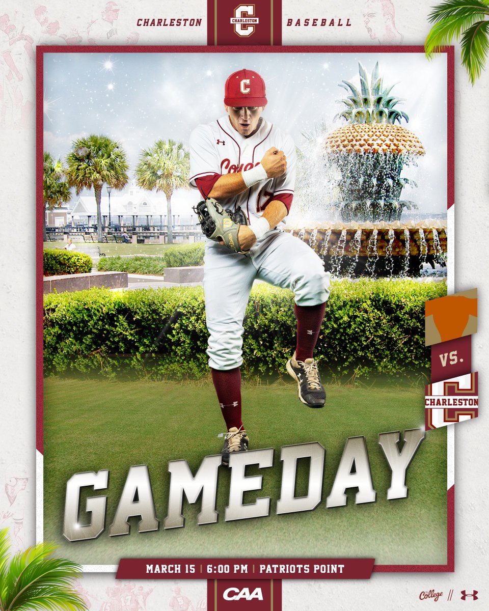 CofCBaseball's tweet photo. Let's do this thing. 😤

🆚 #2 Texas
⏰ 6:00 pm
📍 Mt. Pleasant, S.C.
🏟 Patriots Point
🎟 https://t.co/5Xx6Kc14HM
💻 @FloBaseball (https://t.co/AID9h5BcYq)
📊 https://t.co/RfFz7fGAUw

#comeCus 🌴⚾️ https://t.co/KnI3QpAakm