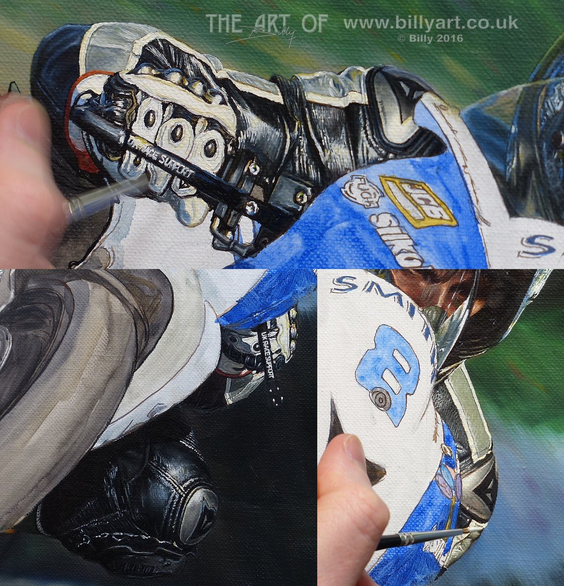 Billyartist's tweet photo. #memory post
Well six years ago I was working on this #GuyMartin & #SmithsRacing #TT #oilpainting 🖌🎨🏁🇮🇲
Prints are online and there is the time-lapse video on the webpage too.
https://t.co/mERXkxllRf https://t.co/wGwm9rIWwK
