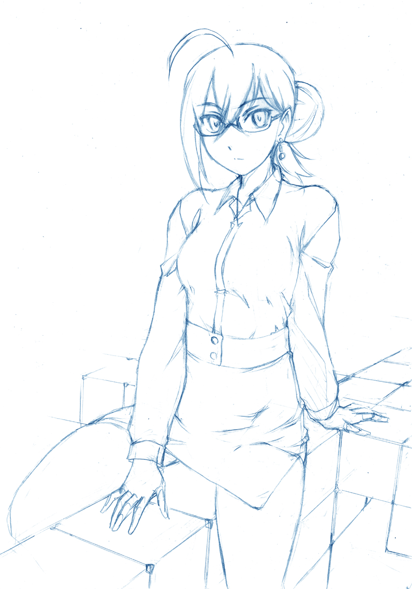 iタイトスカートだったら眼鏡で髪をまとめておくべきだったヴィヴィさん 