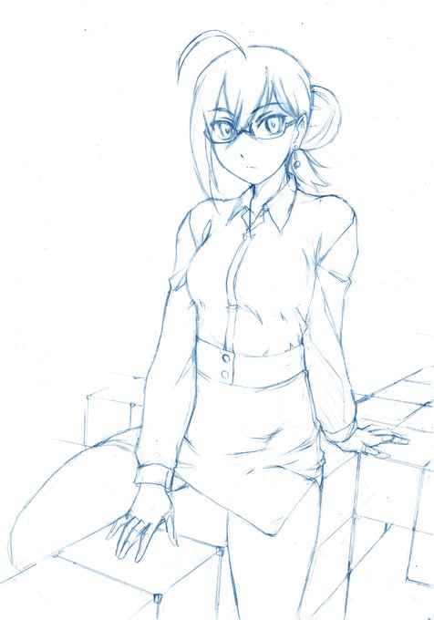 iタイトスカートだったら眼鏡で髪をまとめておくべきだったヴィヴィさん 