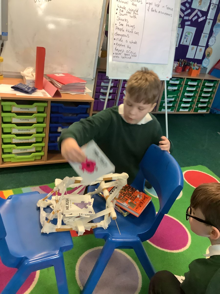 nylandcampus's tweet photo. Westbury class made bridges out of spaghetti to see which shapes made them stronger they then tested them by seeing how many books their bridges could hold, was close but pretzel bridge stole it holding 38 books and could of held more! #shapes #teamwork #handsonmaths #seetolearn https://t.co/2aBWnBkPnj
