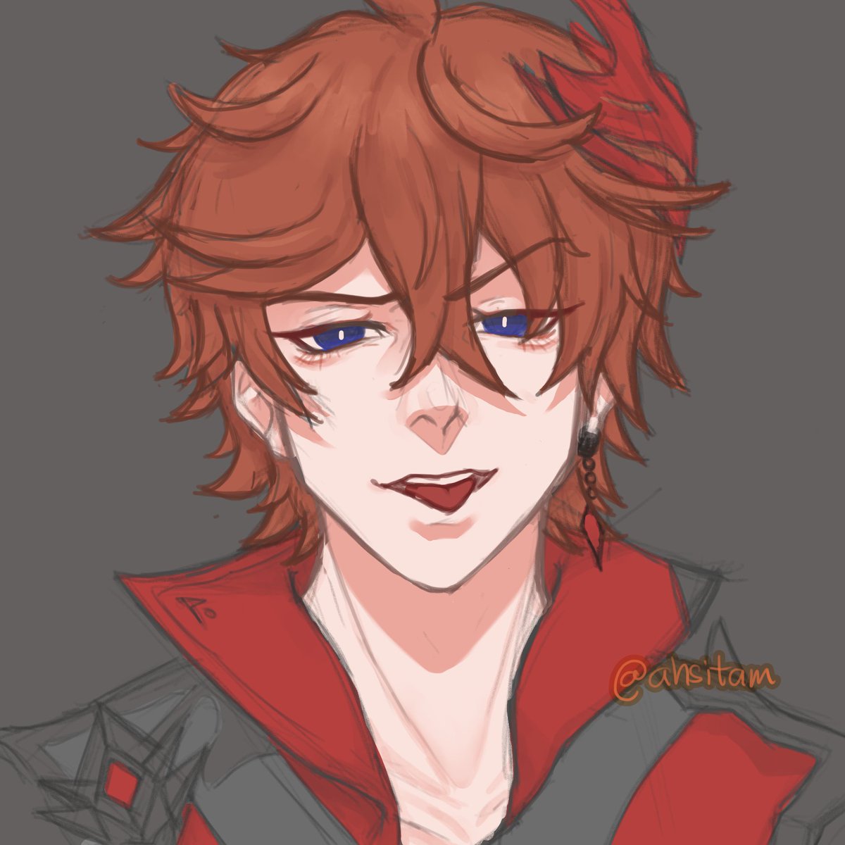 ahsitam's tweet photo. redrew an old sketch and got lazy to fully render it lol

#genshin  #genshinimpact  #childe #tartaglia https://t.co/gSczjPJVlb