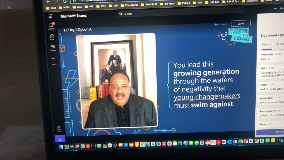 RawanAdawii's tweet photo. I feel empowered already! Great speech Martin Luther King III #E2EdTip @MicrosoftEDU https://t.co/CBYx6ZOQqf