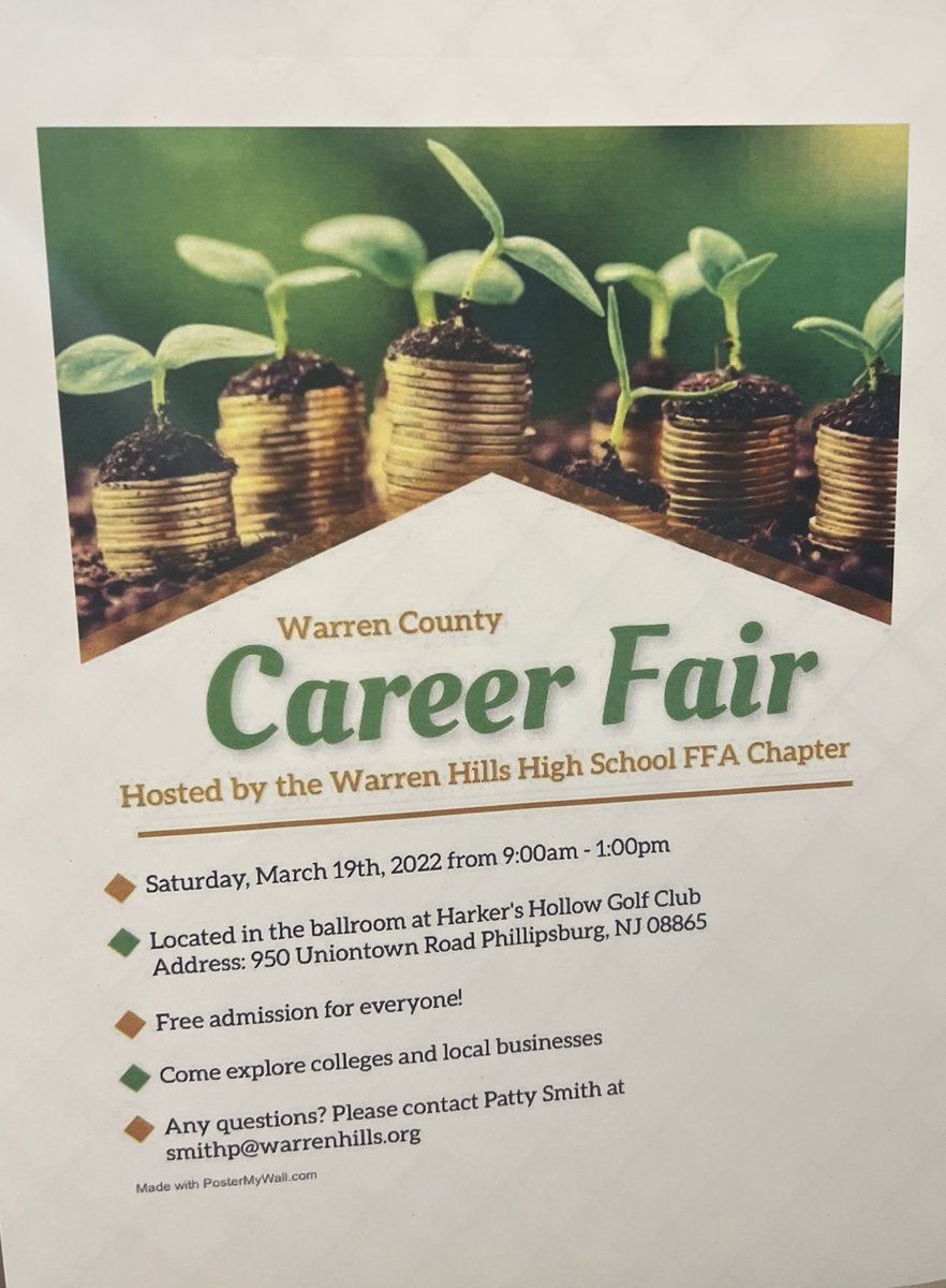 Anyone that is looking for a job— come to the career fair hosted by the FFA!  More details are below