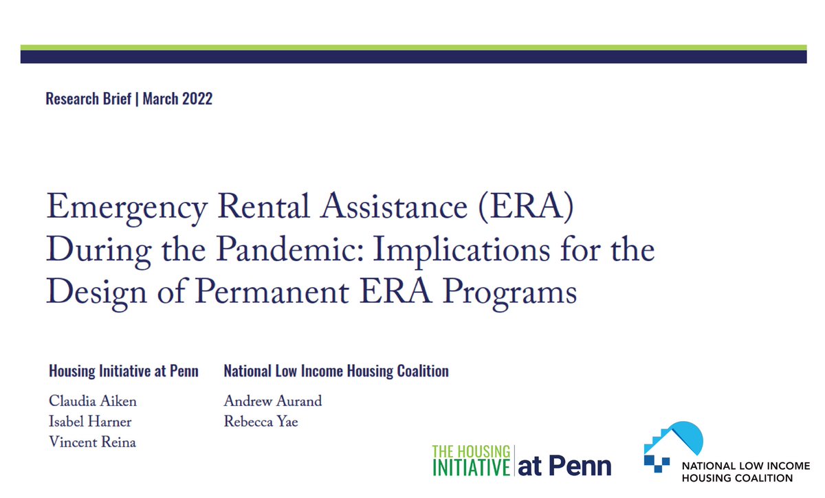 HIatPenn's tweet photo. 1/10

Excited to share this new report co-written with @AGAurand and @whatseatingrebs @NLIHC. We surveyed Emergency Rental Assistance (ERA) programs around the country. https://t.co/nzqWoJNRLi hip_nlihc_2022_3-10_final.pdf See thread: https://t.co/nj7w8ks9yv