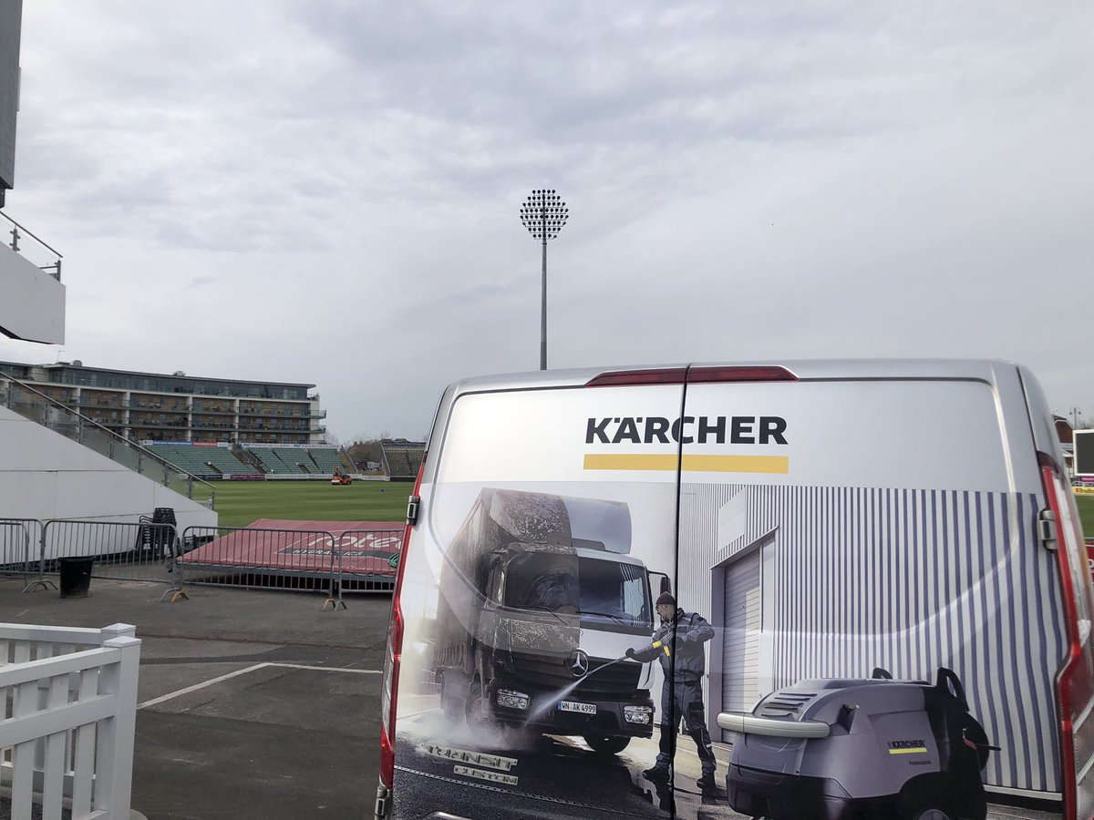 Can't wait to welcome everyone back to the CACG on Monday. Final preparations underway 👊

Big thanks to <a href="/KarcherSWCE/">Karcher Center SWCE</a> for supplying some equipment to get us match ready! 

#WeAreSomerset