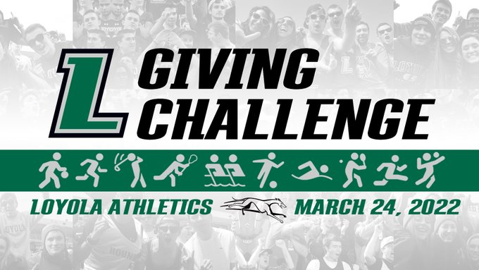 The 8th annual Loyola Athletics Giving Challenge has begun! Become an advocate or make a gift by March 24. Incredible support already - $15k donated first day &amp; donor challenges of more than $32k! So grateful 💚

Giving Challenge link: LoyolaGreyhounds.com/challenge

#OneHoundFamily