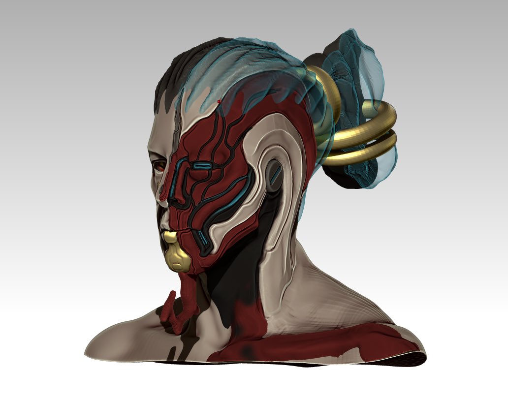 stickley_owen's tweet image. Having a lot of fun with this! Starting to come together. @PlayWarframe #warframe #tennocreate #orokin #sentient
