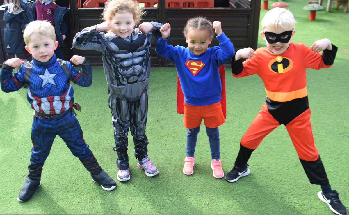 DeanCloseSchool's tweet photo. Reception had the best time dressed as their superheroes for 'Superhero WOW Day' today! ๐ฆธ๐ฆธโโ๏ธโค๏ธ๐ฟ๏ธ #deanclosesquirrels #deancloseWOWday #deanclosepreprep https://t.co/Eyr8JhUg1c