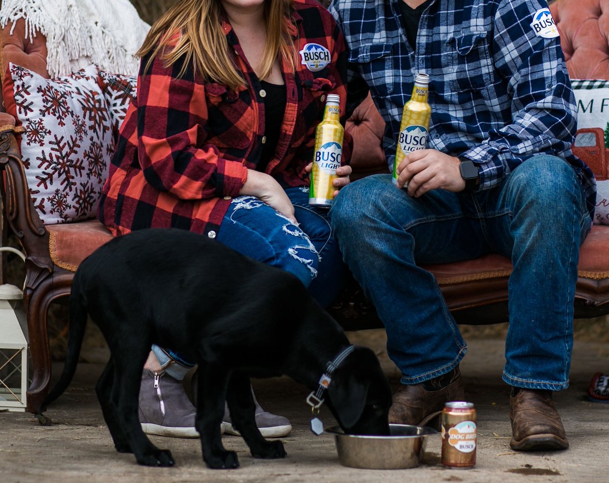drewski1994's tweet photo. @BuschBeer #BuschBarkBracket #Contest Harley has been a fan of Busch Dog Brew since she was a puppy. Especially enjoys a cold one with her parents after a long day of hunting. https://t.co/51tnjEY00Z