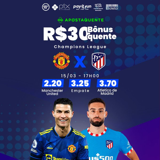 🔥Hoje tem jog&atilde;o pela #ChampionsLeague, amigos! Quem vai ser dar bem e passar para as quartas? Comenta<a href="/tag/championsleague"class="tags">#ChampionsLeague</a><a href="/tag/apostaquente"class="tags"><span>#apostaquente</span></a>