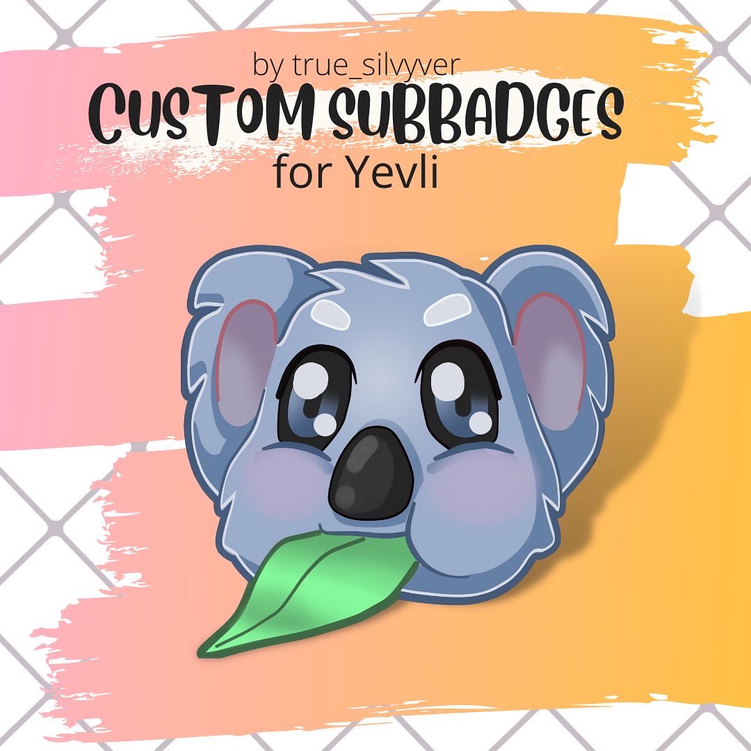 true_silvyver's tweet photo. After @yevliii saw my emotes for @ChamikGaming she asked me to subbadges for her koalakling. So here they are!
If you also need some graphics DM me!
#customsubbadges #emoteartist #twitchstreamer #TwitchDE https://t.co/8R7x4o86Eu