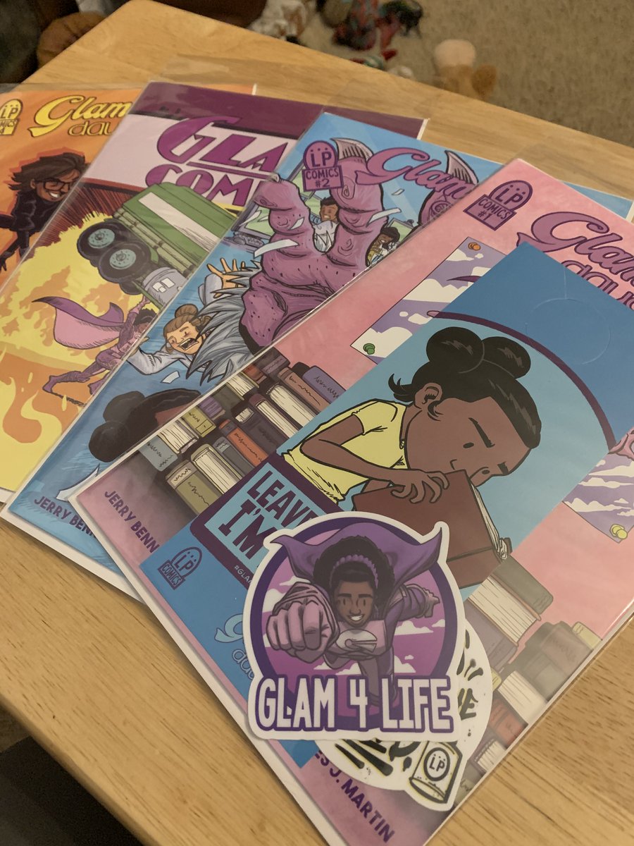 OkieBookcast's tweet photo. Psyched to get my rewards for supporting the #GlamorellasDaughter Issue #4 Kickstarter! I can't wait to dive in for my March #ReadOK challenge - a comic by an Oklahoma artist.
Great stuff from @JerryBennettArt, Charles J. Martin, and @literatipress. #LPcomics #readcomics https://t.co/3tjY2ogYLT
