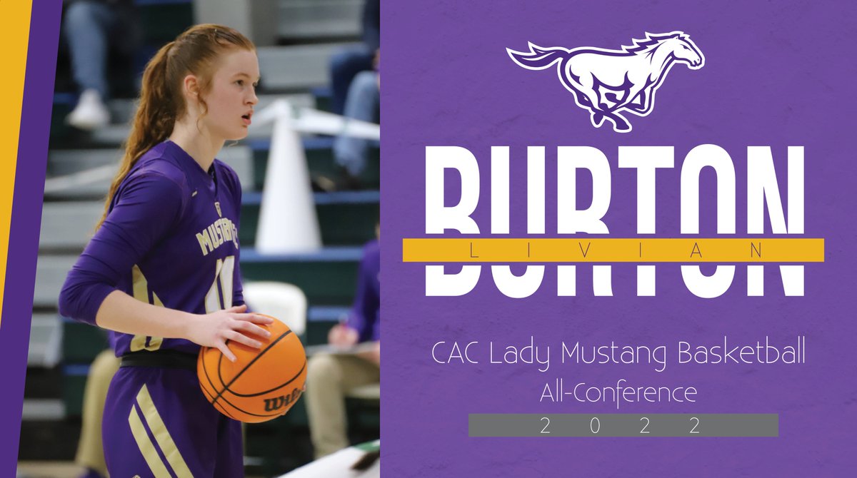 CACAthletics's tweet photo. Congratulations to Lady Mustang Basketball player Livian Burton β named All-Conference for 2021-22! #CACmustangs https://t.co/VYz8gSrqMO