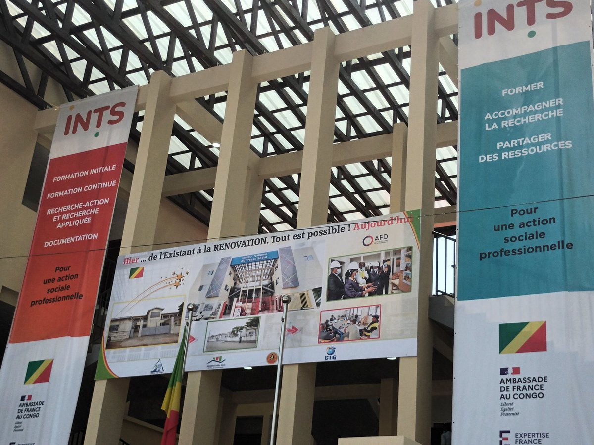 Rohen_dAigle's tweet photo. Inauguration de l'Institut National du Travail Social (INTS) pour une action sociale professionnelle au Congo @Aff_Sociales_CG @AFD_France @ambafran_congo @expertisefrance #JourneeMondialeDuTravailSocial https://t.co/ZgxMi1fjMB