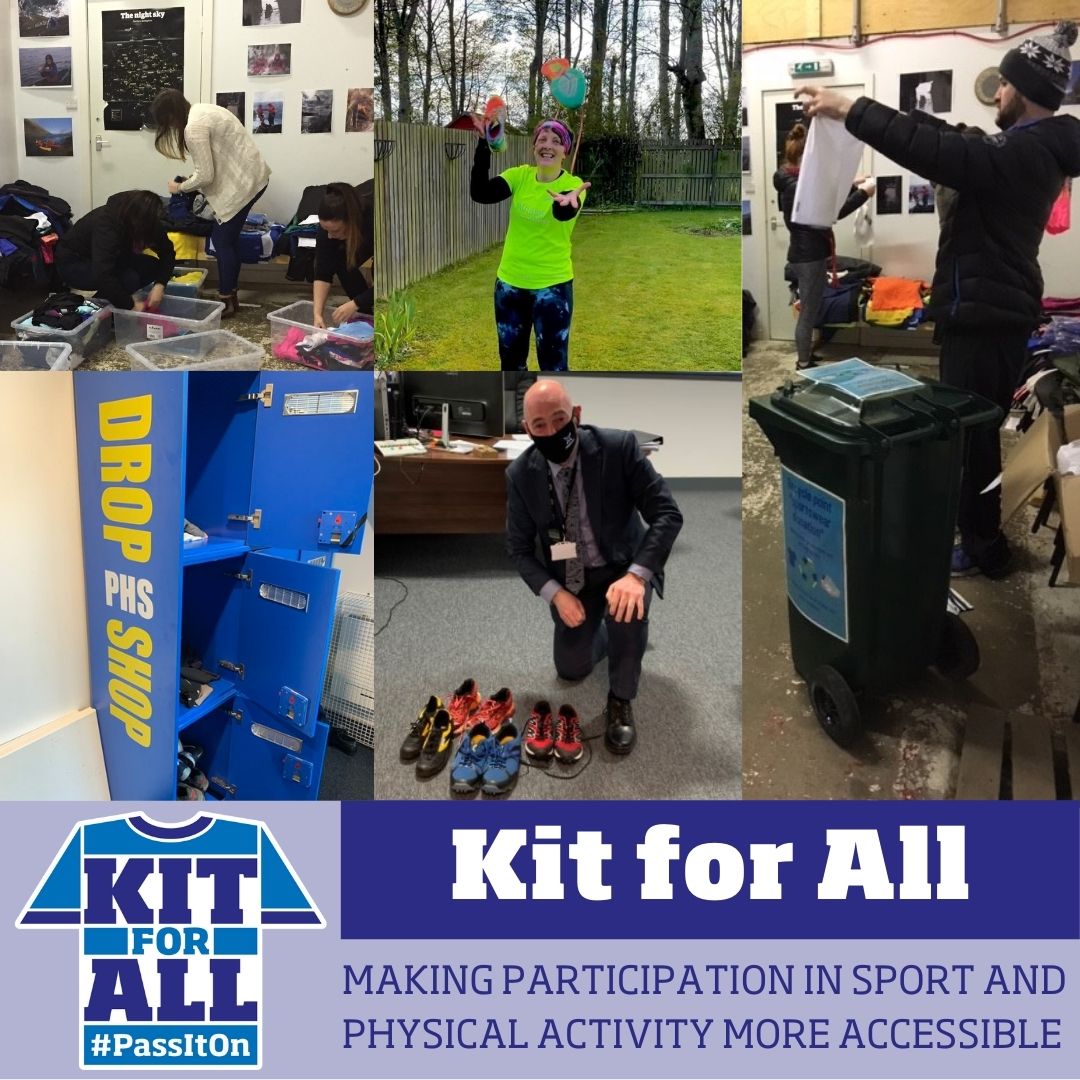 sportscotland's tweet photo. #PassItOn | Kit for All website Launch! 📢

Kit for All is about offering recycled and pre-loved sports kit to those who need it, for free. 

Find out more 👇
https://t.co/paN1cilcM8
 
#SportForAll #KitForAll #Sustainability https://t.co/HIkQwAqWc2