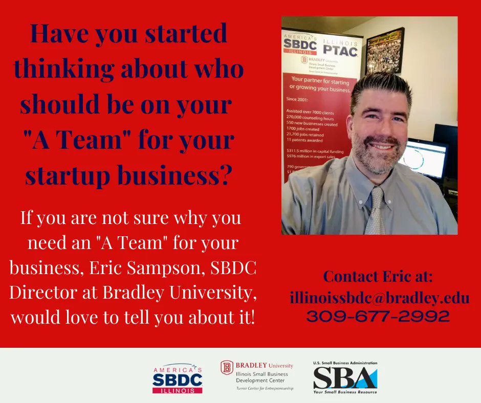 Don't miss out!  Tomorrow we will be holding a virtual training of our "Starting Your Business in Illinois Workshop".  It is also National #SBDC Day!  Help us celebrate the success of our center and the clients that we serve! 

Register here: buff.ly/36mlH4t