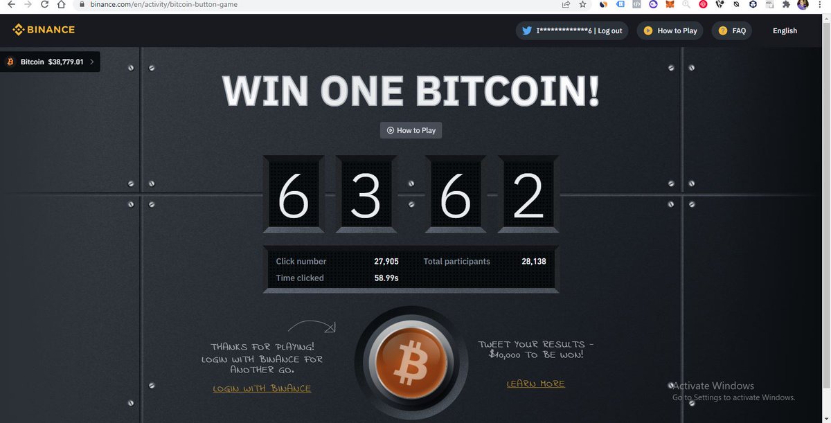 Join now , big game from Binance
#BitcoinButton and #Binance