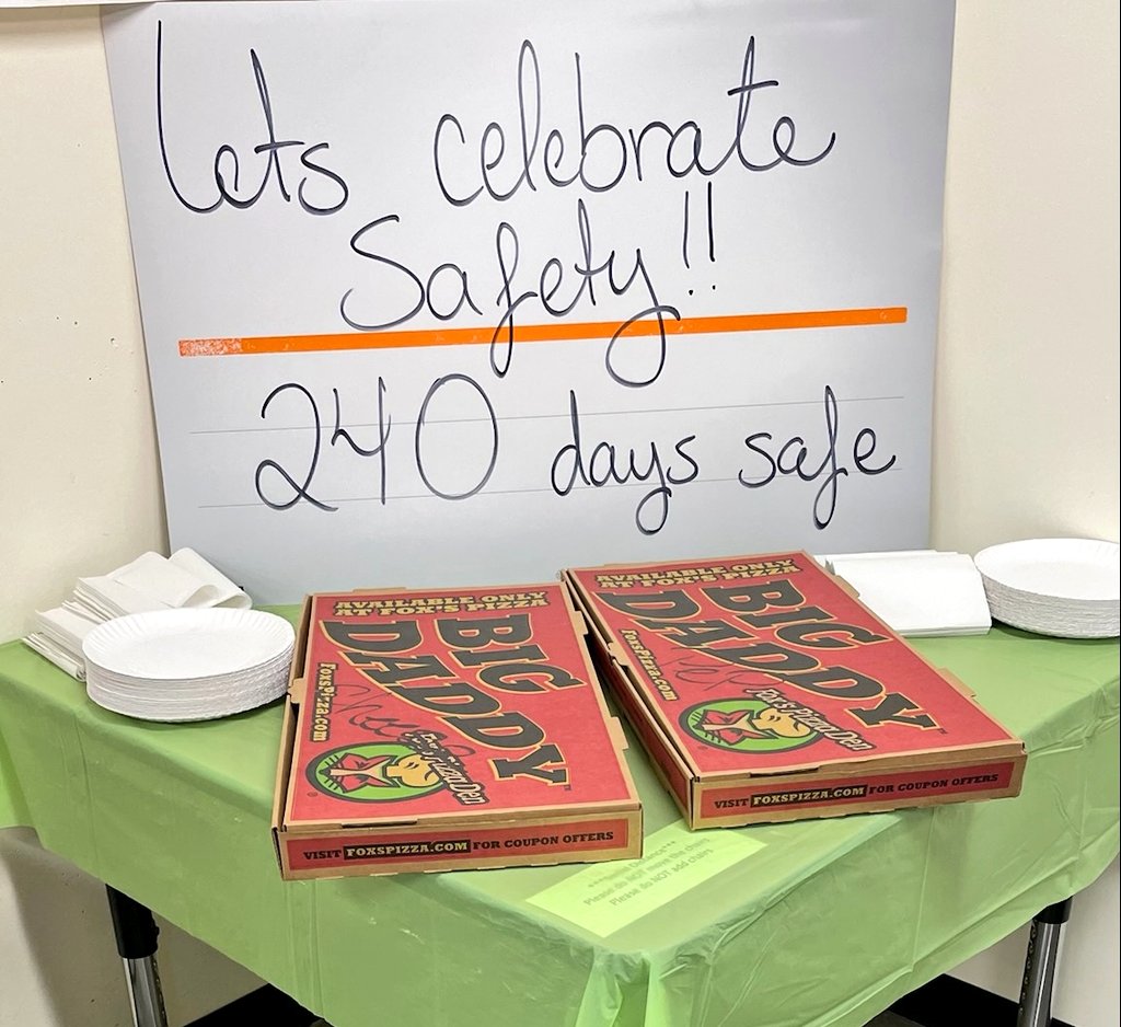 Safety Milestone!
240 Days Safe at The Uniontown Home Depot! 
Thank you to all our associates for working safe!
#SteelCitySquad #D170 #SafetyTakesEveryone
<a href="/4172james/">4172 James</a> <a href="/Millaya/">Jeremy Millay</a> <a href="/VanessaTHD170/">Vanessa Richmond</a>