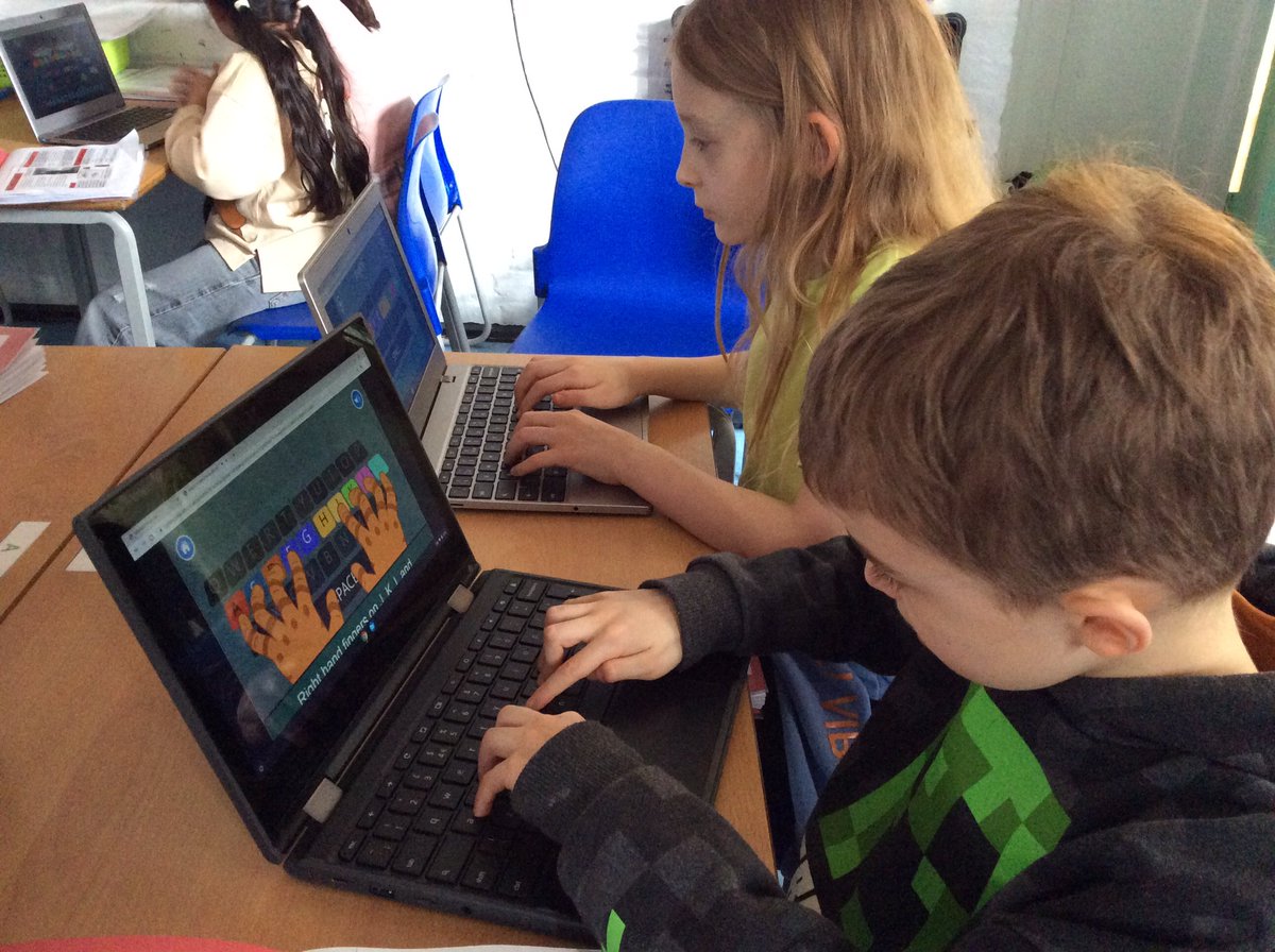 In our computing lesson, we have all managed to login to a chromebook and practice typing on bbc dance mat!