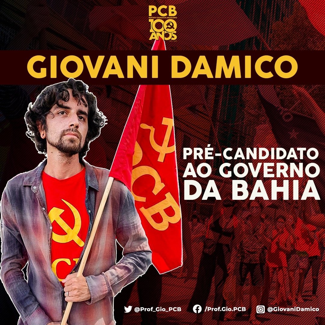 SofiaManzanoPCB's tweet photo. Uma alternativa comunista para a Bahia. Giovani Damico apresenta um programa anti capitalista e Popular.
#PCB #PoderPopular #pcbba #GiovaniDamicoPCB https://t.co/n3IEBJsLRm
