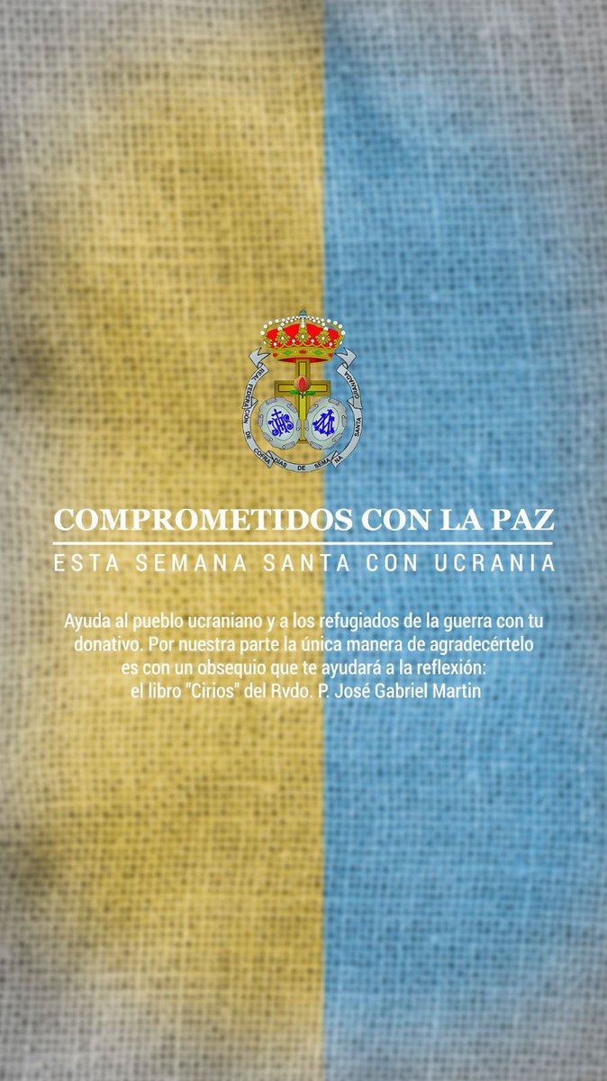 Fedcofrgr's tweet photo. Comprometidos por  la paz 

Ayuda al pueblo ucraniano y a los refugiados de la guerra con tu donativo. Por nuestra parte la única manera de agradecértelo es con un obsequio que te ayudará a la reflexión:
el libro “cirios” del Rvdo. P. José Gabriel Martín https://t.co/DJG2Ljj3QF