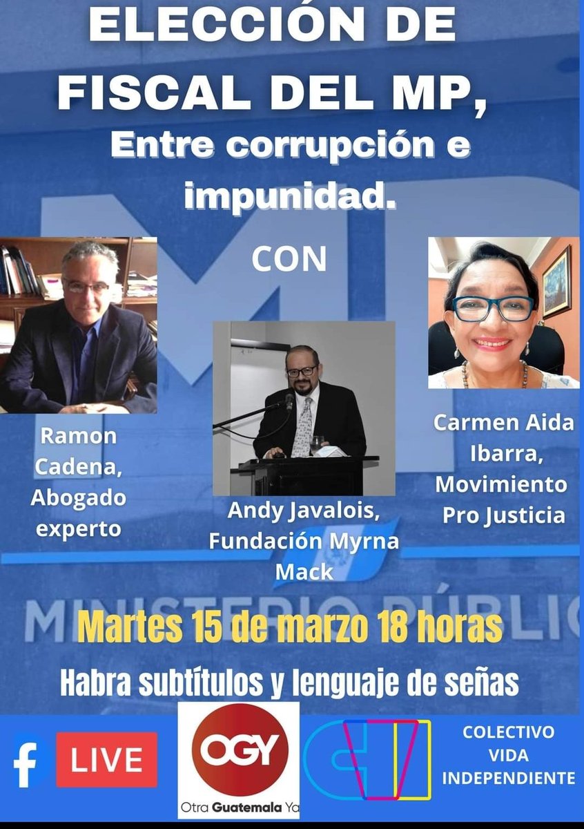AColectivaGt's tweet photo. Hoy a través de Facebook Live de Otra Guatemala Ya https://t.co/BwHavg2M5P