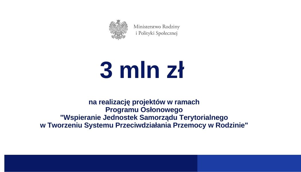 📢Uwaga! Jeszcze tylko dziś JST mogą składać wnioski o dofinansowanie działań przeciwprzemocowych w ramach Programu Osłonowego. Łączna wartość wsparcia to 3⃣mln złotych! 
bit.ly/3taRZNE