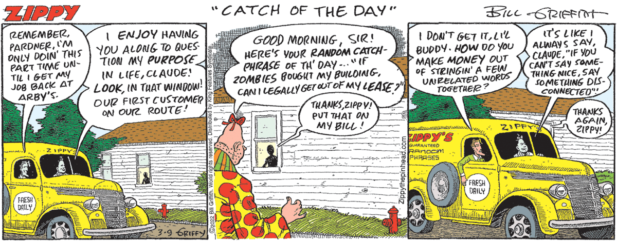 ComicsKingdom's tweet photo. How do I sign up for this service? π
https://t.co/Mga1teRJGb
90 comics in 90 days #61
π¨: ZIPPY THE PINHEAD by Bill Griffith
#90daysofcomics #comics #comictrips #illustration #dailycomics https://t.co/hJhzZWg0MI