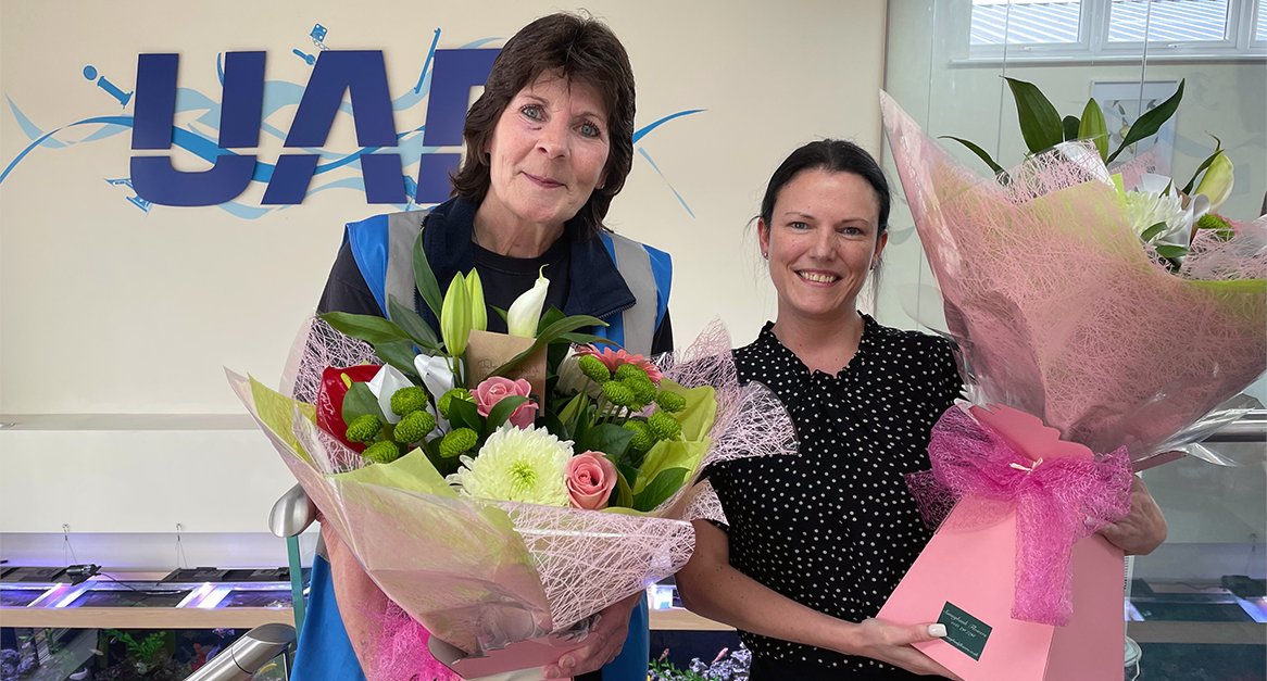UAP_Limited's tweet photo. These are the two heroes who acted quickly yesterday when a colleague had a cardiac arrest at our Whitefield head office. Their quick action, first-aid training and use of our on-site defibrillator saved a life. Thank you Julie and Lyndsey 💙

#UAP @BuryTimes @MENnewsdesk https://t.co/d6iptf00SH