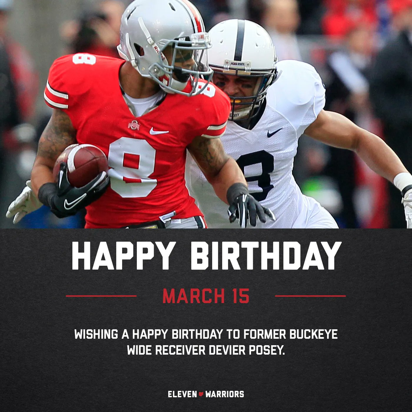 Wishing a happy birthday to DeVier Posey. 