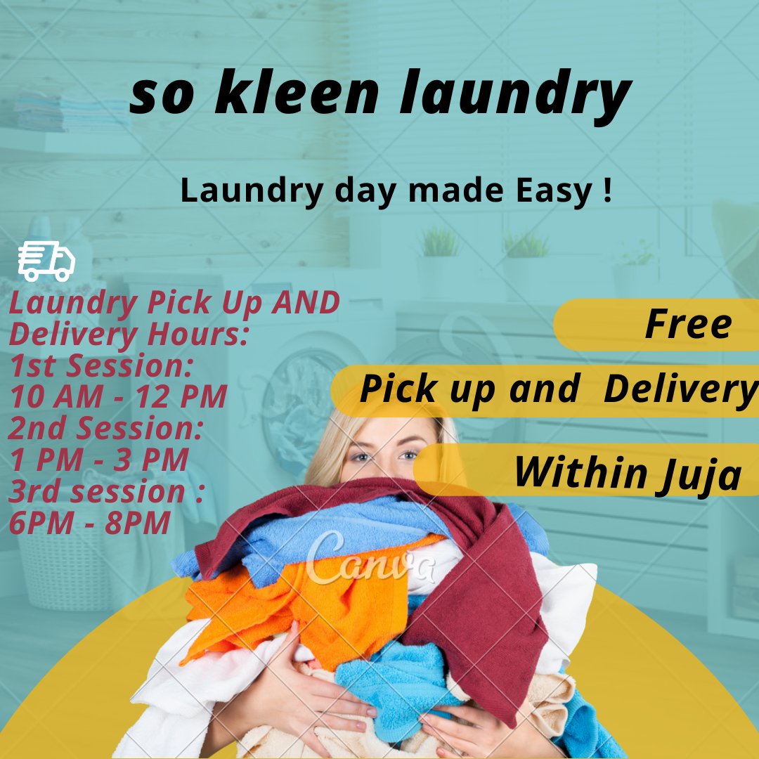 kleen_so's tweet photo. Bado unangangana kufua nguo?? Call tutakusort!! Free pick up and Delivery !!
Laundry is charged per KG!! https://t.co/lJygbS82fa