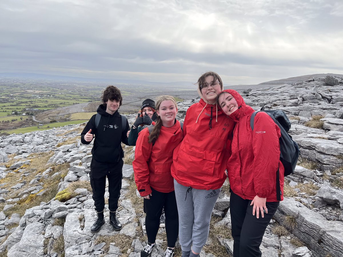 LiddaneNiamh's tweet photo. Great day out with 5th years at the @burrenoutdoors. #stayingafloat #hikelife. @GCLuimnigh @LCETBSchools https://t.co/t3Ctk54c3E