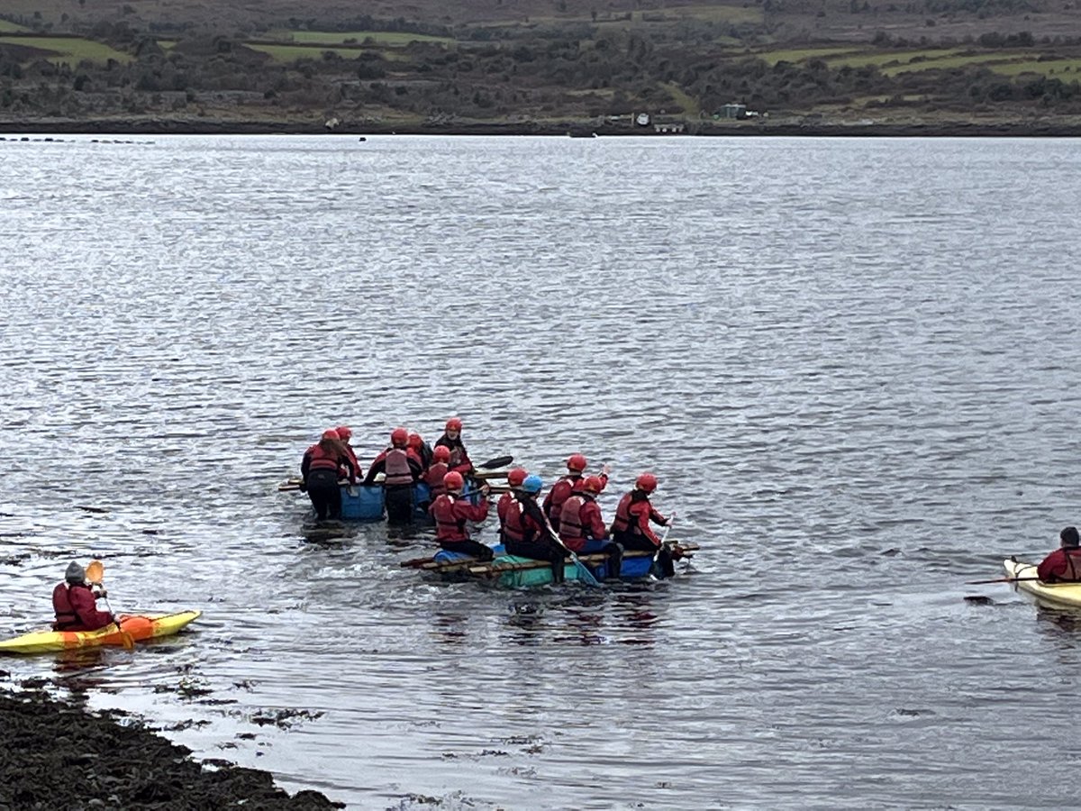 LiddaneNiamh's tweet photo. Great day out with 5th years at the @burrenoutdoors. #stayingafloat #hikelife. @GCLuimnigh @LCETBSchools https://t.co/t3Ctk54c3E