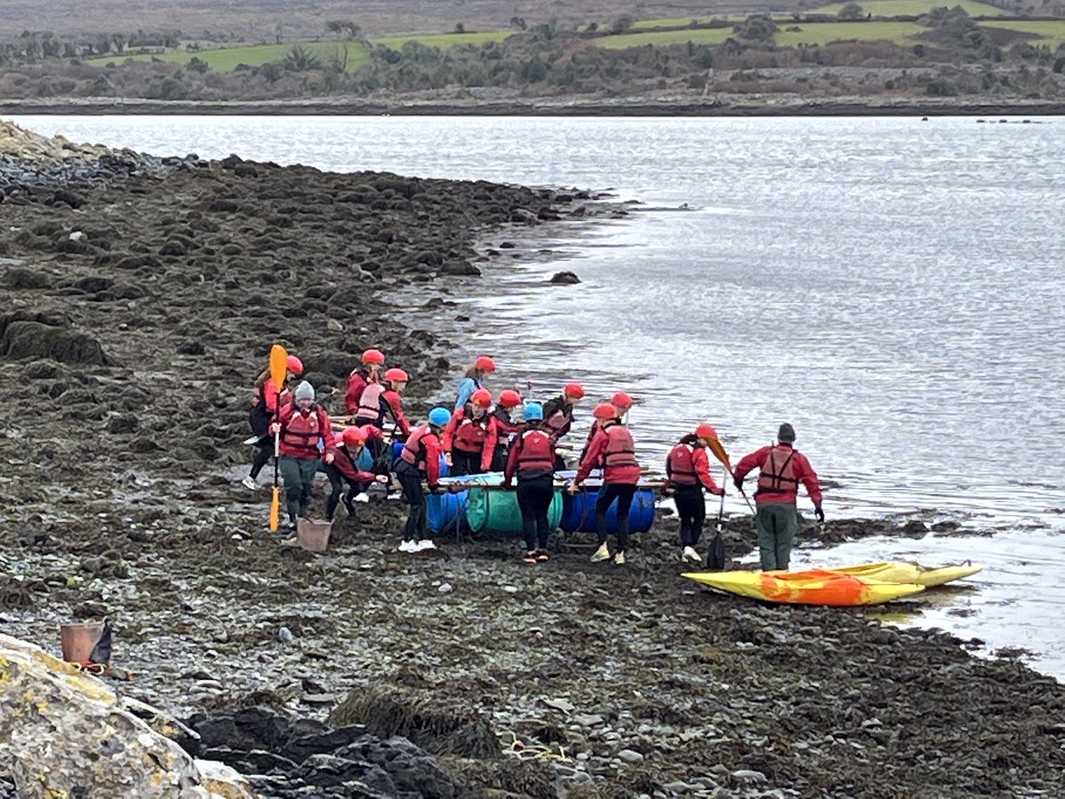 LiddaneNiamh's tweet photo. Great day out with 5th years at the @burrenoutdoors. #stayingafloat #hikelife. @GCLuimnigh @LCETBSchools https://t.co/t3Ctk54c3E