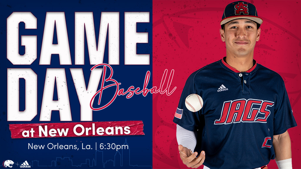 SouthAlabamaBSB's tweet photo. The Jags face UNO at 6:30 p.m. tonight in New Orleans, La.! https://t.co/wWdvvRvvaj