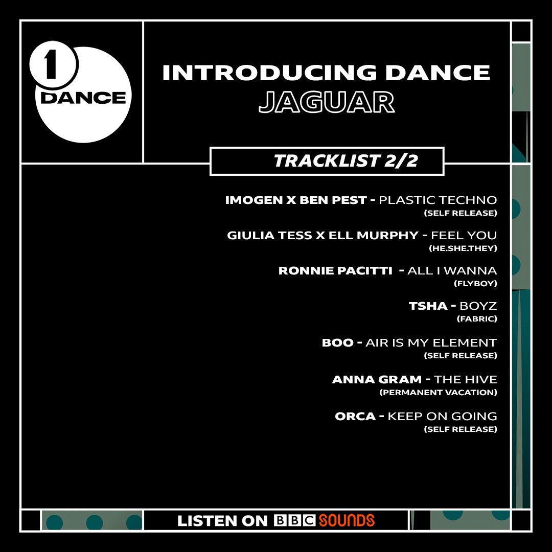 Play from <a href="/JaguarWorldwide/">JAGUAR</a> on thursday, listen back on <a href="/BBCSounds/">BBC Sounds</a> 🥳