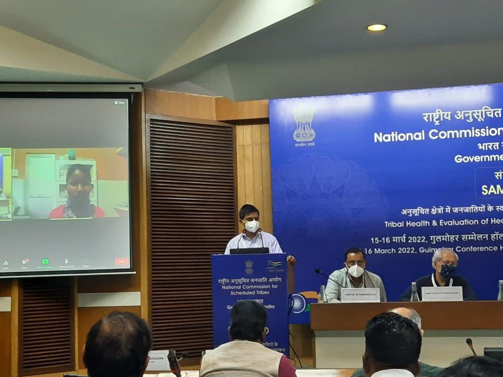 EkjutIndia's tweet photo. ‘SAMWAD’national dialogue by National Commission for Scheduled Tribes to discuss tribal health&amp;evaluation of health system is started today wid diff stakeholders with many voices frm the communities.Our field colleagues with @sachin_barbde shared community-led COVID19 management https://t.co/7VSJgTrXgy