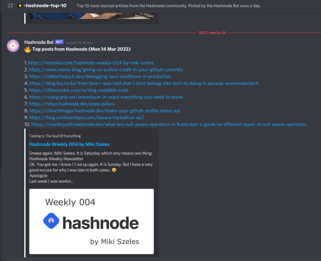 mszeles's tweet image. Bragging time!😊

Yesterday my #hashnodeweekly 004 #newsletter took first place in the @hashnode Top10.

This was the second time in the short history of my blogging.😊

Check the article. It contains 67 fantastic posts written by the #hashnodecommunity:
bit.ly/3JamJE1