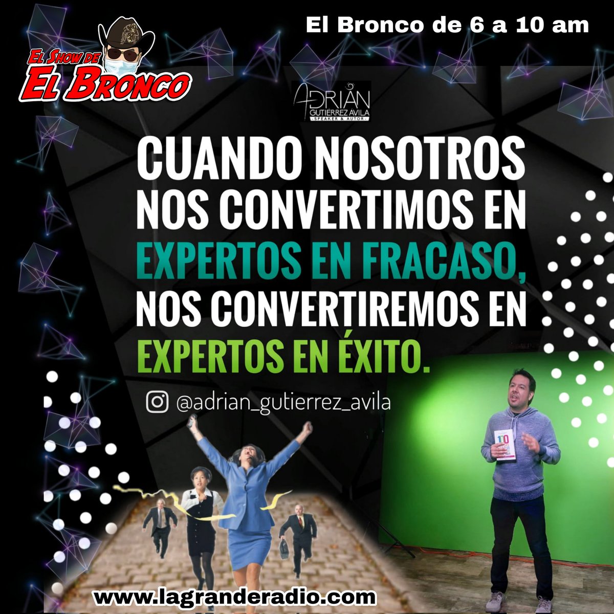 LaGrandRadio's tweet photo. Prepararnos, aprender y no dejar de intentar hasta convertirnos en #Latinos de #Éxito en #USA, el fracaso es solo parte del camino. 
@adriangtzavila https://t.co/fb62WZXTZc