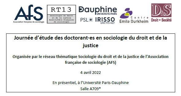 ⚡️Nous ne sommes pas peu fièr·es de vous présenter le programme de la prochaine journée doctorale organisée par notre RT⚡️Cliquez ici 🔽🔽
droitscisoc.hypotheses.org/1500
...et venez nombreux et nombreuses le 4 avril prochain à l'Université Paris-Dauphine (<a href="/IRISSO_PSL/">IRISSO</a>) !