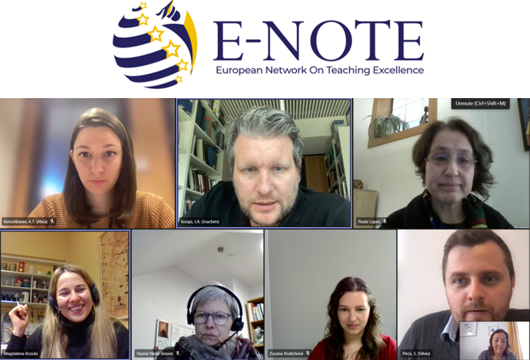CoimbraGroup's tweet photo. 💡Great Steering Group meeting of the E-NOTE project @TeachingxEU ! 
In the near future, the public launch of the Studies &amp; Portal, next Project Meeting at @UnivdeCoimbra &amp; the organisation of the 1st Teaching Excellence Training in Doctoral Supervision 
#teachingexcellence #PhD https://t.co/asYBtQSpsc