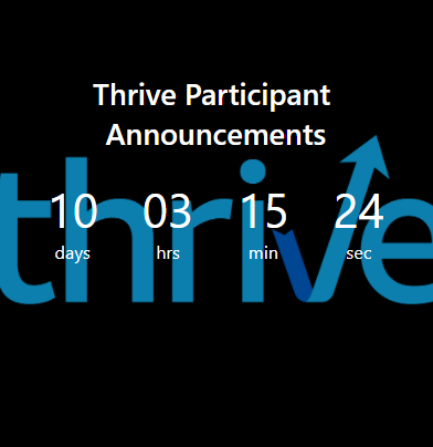 Our Thrive Team is so excited!!✨

We are counting down the #Days #Hours #Min and #Sec to announce our 2022 Thrive participants!⏱️

Be sure to check out the CA&amp;S website for Thrive updates + more!💻

It's your #Time2Thrive! <a href="/ATT/">AT&T</a> ↗️

#LifeAtATT #GWR #WinAs1Fam #WhatTheTech