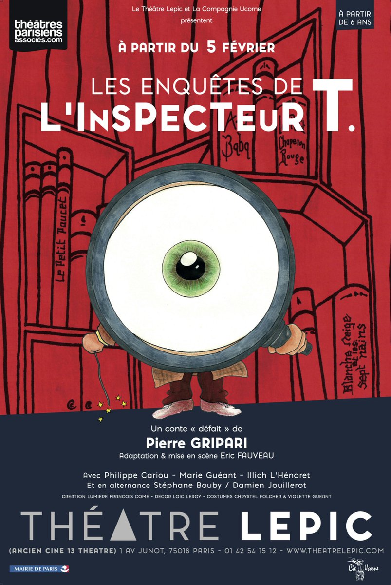 TheatreLepic's tweet photo. ✨ Amateur.rice.s d'enquêtes et de magie ? Ce spectacle tout public est fait pour vous !

🔍 L'Inspecteur T reprend du service tous les mercredis à 15h, pour les petits et les grands.

🎟 Infos et résa : https://t.co/8k8YoVUfna

#theatre #toutpublic #jeunepublic #montmartre https://t.co/dA6ItU5QWS