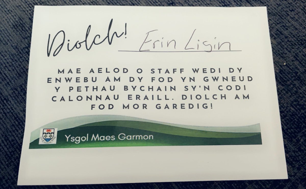 ffilambrecht's tweet photo. Itโs always the little things that count. Must be doing something right, super proud of Erin ๐ Nominated by staff for doing them little things to brighten someoneโs day and being kindโค๏ธ hogan i mham ๐ #gentlesoul #kind #caredig @MaesGarmon @ErinLisin https://t.co/0Ri7XSMGha