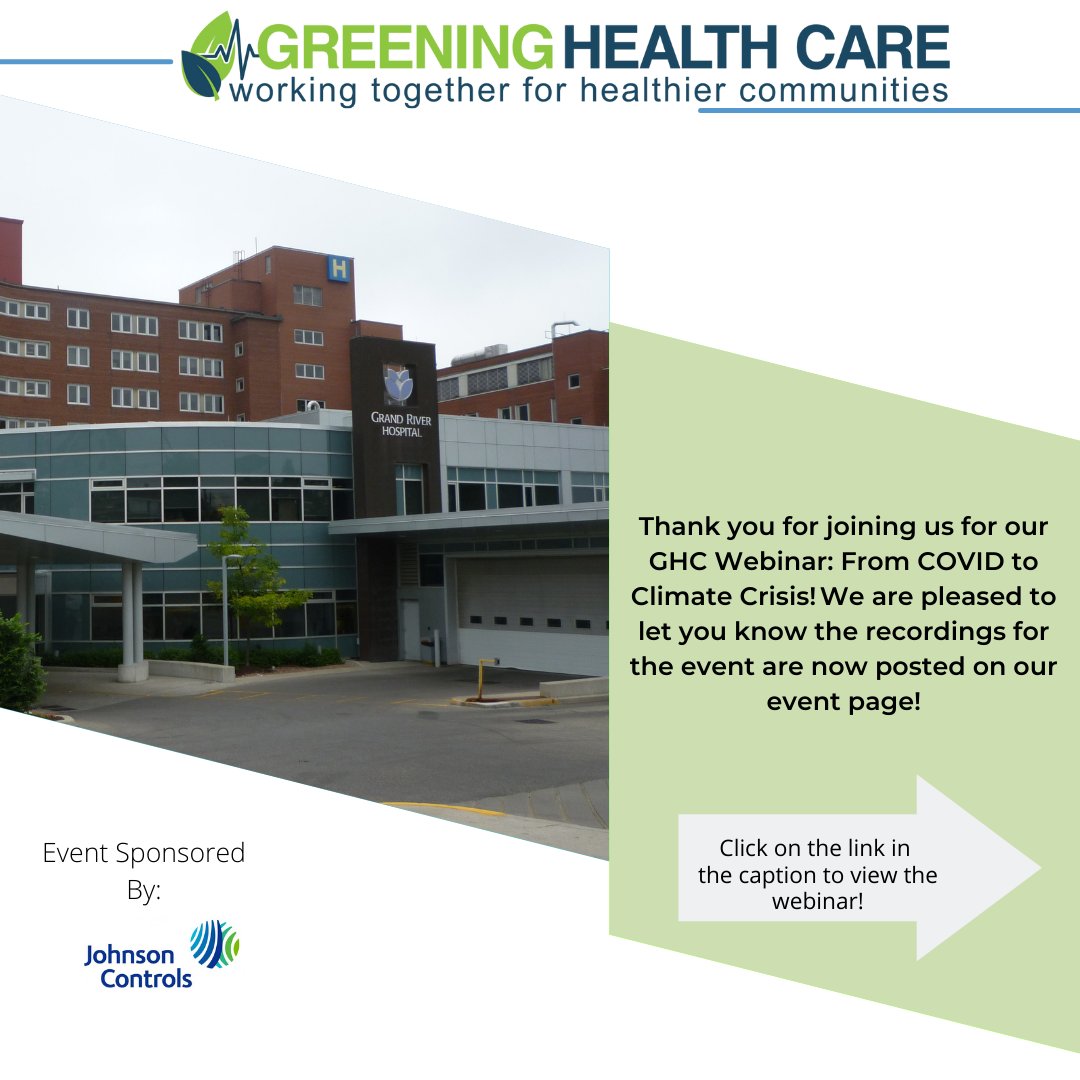 ClimateCNet's tweet image. For hospitals looking to cut utility costs &amp;amp; greenhouse gas emissions, click the link to view the webinar recording to learn about our new Greening Health Care Re-Commissioning Checklist – taking a big bite out of your energy savings potential!

Link: greeninghc.com/event/from-cov…