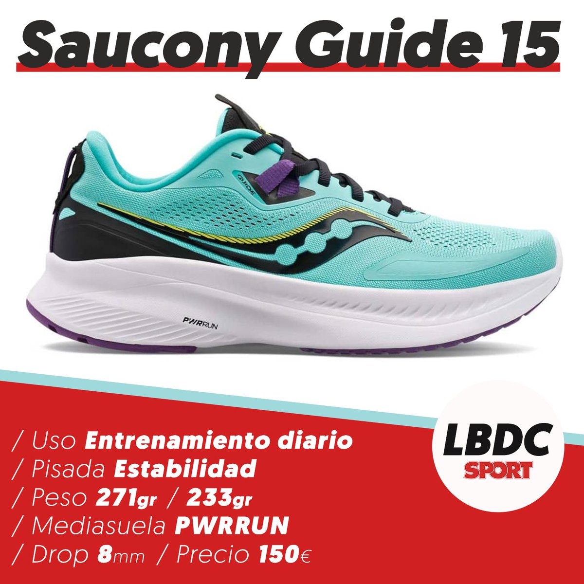 BolsaCorredor's tweet photo. Estamos seguros de que la nueva #Guide15 de Saucony seguirá manteniendo la hegemonía y poderío en el grupo de las zapatillas para runners pronadores.
Análisis a fondo 🔍 en https://t.co/R52Rgz8UhN https://t.co/pV2ocHMw4W